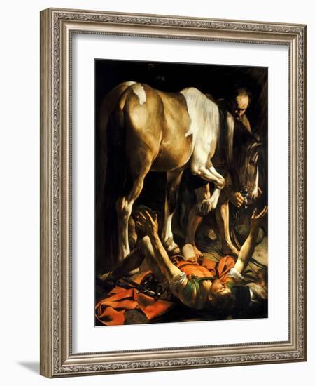 The Conversion of St. Paul, 1601-Michelangelo Merisi da Caravaggio-Framed Premium Giclee Print