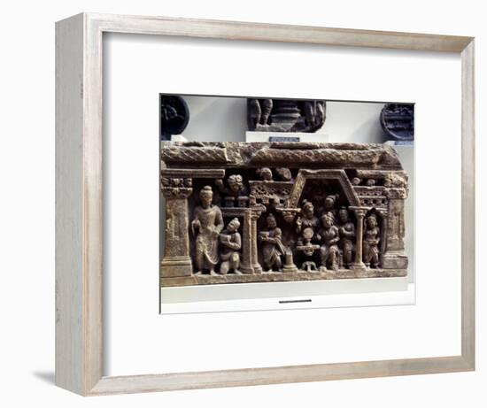 The Conversion of Sundarananda., Relief from Afghanistan, 2nd century-Unknown-Framed Giclee Print