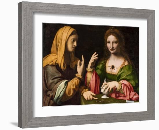 The Conversion of the Magdalen, C.1520-Bernardino Luini-Framed Giclee Print