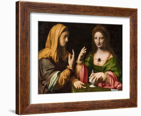 The Conversion of the Magdalen, C.1520-Bernardino Luini-Framed Giclee Print