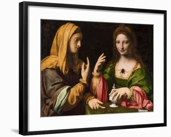 The Conversion of the Magdalen, C.1520-Bernardino Luini-Framed Giclee Print