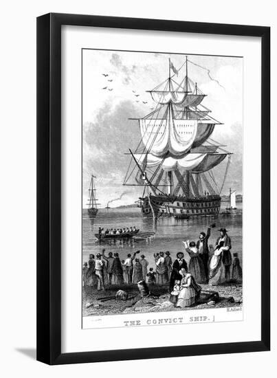 The Convict Ship, C1820-Henry Adlard-Framed Giclee Print