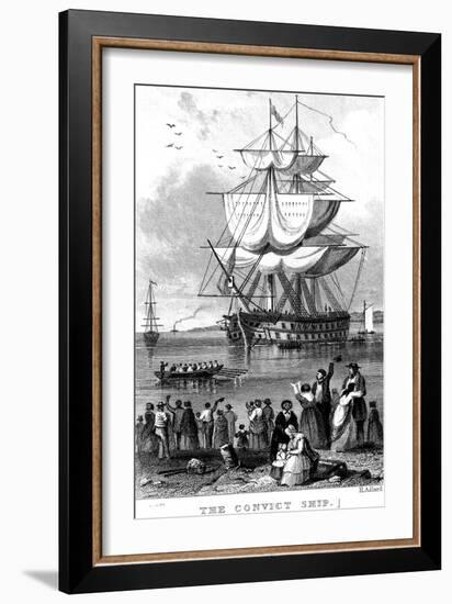 The Convict Ship, C1820-Henry Adlard-Framed Giclee Print