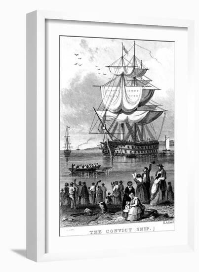 The Convict Ship, C1820-Henry Adlard-Framed Giclee Print