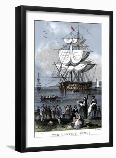 'The Convict Ship', c1820-Henry Adlard-Framed Giclee Print