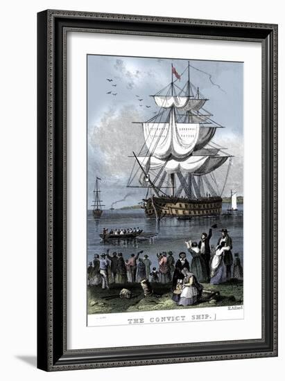 'The Convict Ship', c1820-Henry Adlard-Framed Giclee Print