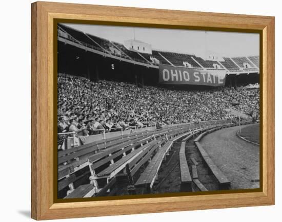 The Convocation of Students Being Held in the Football Stadium at Ohio State University-null-Framed Premier Image Canvas