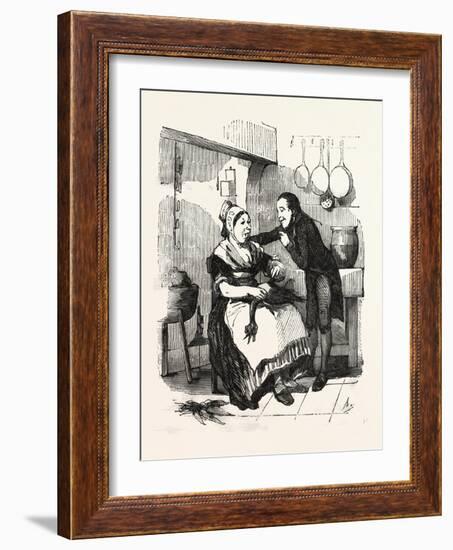 The Cook and Her Admirer in the Kitchen-null-Framed Giclee Print