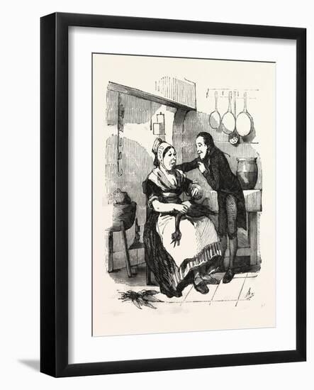 The Cook and Her Admirer in the Kitchen-null-Framed Giclee Print