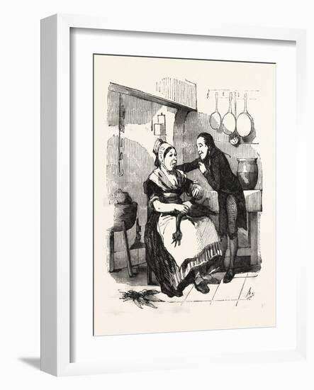The Cook and Her Admirer in the Kitchen-null-Framed Giclee Print