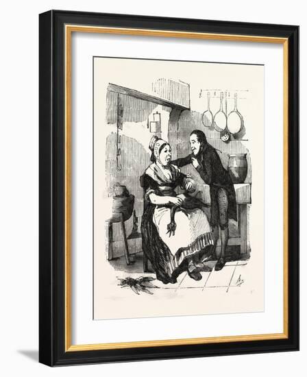 The Cook and Her Admirer in the Kitchen-null-Framed Giclee Print