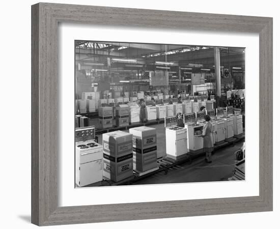 The Cooker Assembly Line at the Gec Factory, Swinton, South Yorkshire, 1963-Michael Walters-Framed Photographic Print