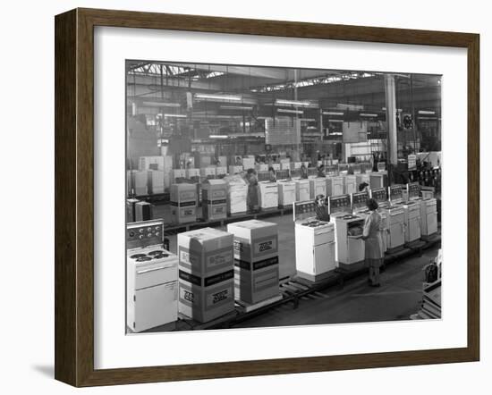 The Cooker Assembly Line at the Gec Factory, Swinton, South Yorkshire, 1963-Michael Walters-Framed Photographic Print