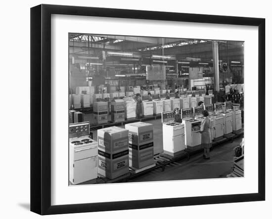 The Cooker Assembly Line at the Gec Factory, Swinton, South Yorkshire, 1963-Michael Walters-Framed Photographic Print