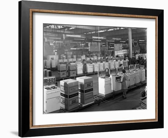 The Cooker Assembly Line at the Gec Factory, Swinton, South Yorkshire, 1963-Michael Walters-Framed Photographic Print