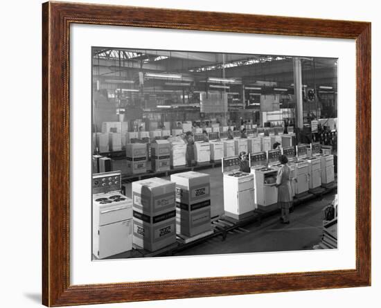 The Cooker Assembly Line at the Gec Factory, Swinton, South Yorkshire, 1963-Michael Walters-Framed Photographic Print