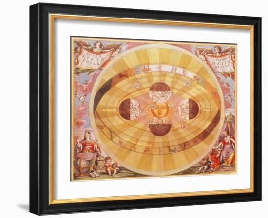 The Copernican System, 1543-Andreas Cellarius-Framed Giclee Print