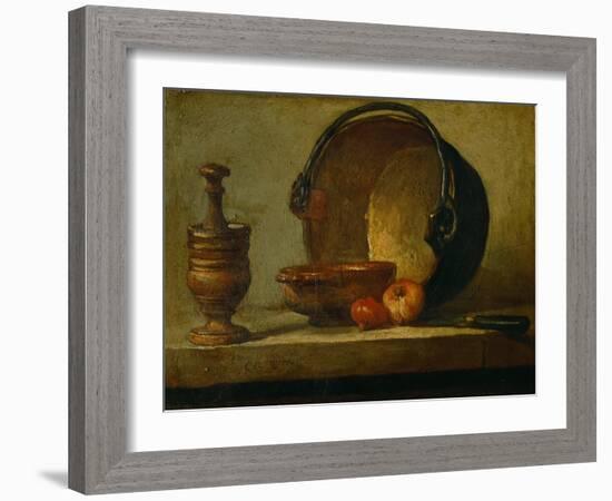 The Copper Cauldron-Jean-Baptiste Simeon Chardin-Framed Giclee Print