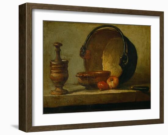 The Copper Cauldron-Jean-Baptiste Simeon Chardin-Framed Giclee Print