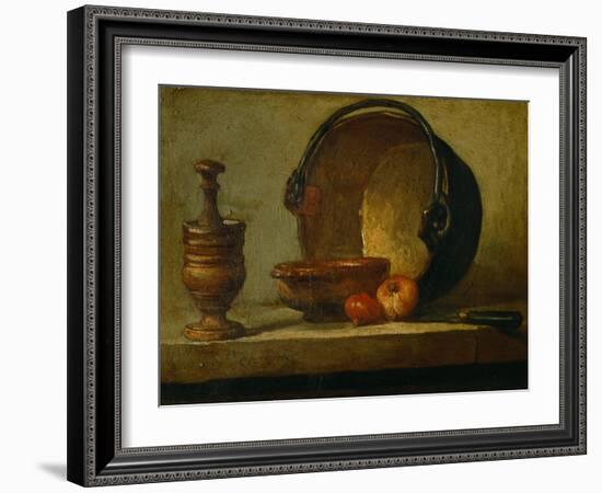 The Copper Cauldron-Jean-Baptiste Simeon Chardin-Framed Giclee Print