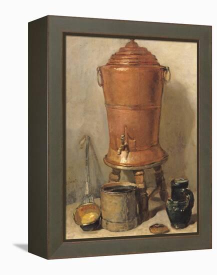 The Copper Drinking Fountain, circa 1733-34-Jean-Baptiste Simeon Chardin-Framed Premier Image Canvas