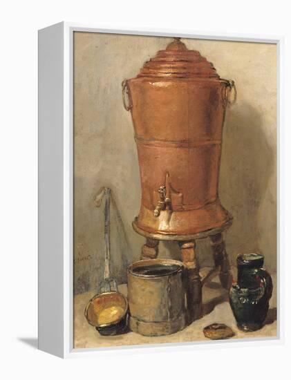 The Copper Drinking Fountain, circa 1733-34-Jean-Baptiste Simeon Chardin-Framed Premier Image Canvas