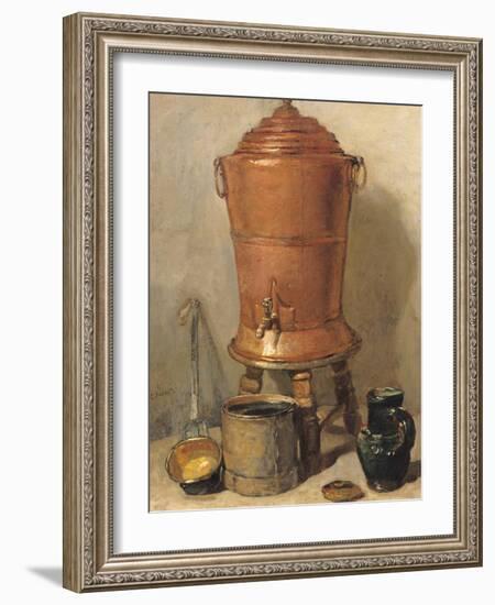 The Copper Drinking Fountain, circa 1733-34-Jean-Baptiste Simeon Chardin-Framed Giclee Print