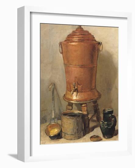 The Copper Drinking Fountain, circa 1733-34-Jean-Baptiste Simeon Chardin-Framed Giclee Print