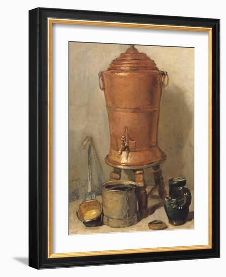 The Copper Drinking Fountain, circa 1733-34-Jean-Baptiste Simeon Chardin-Framed Giclee Print