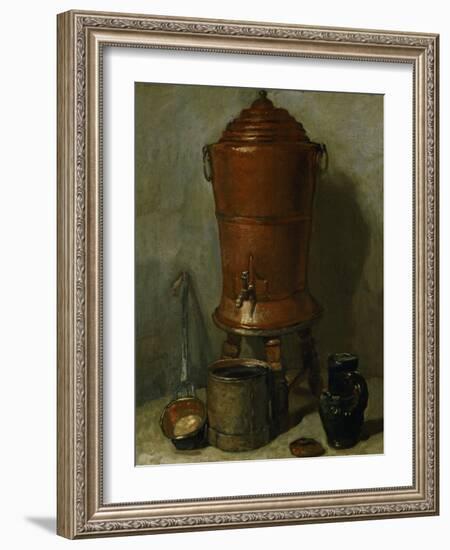The Copper Drinking Fountain-Jean-Baptiste Simeon Chardin-Framed Giclee Print