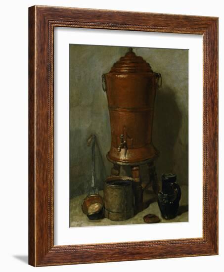 The Copper Drinking Fountain-Jean-Baptiste Simeon Chardin-Framed Giclee Print