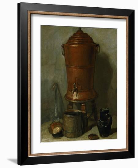 The Copper Drinking Fountain-Jean-Baptiste Simeon Chardin-Framed Giclee Print