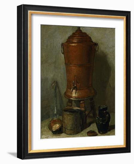 The Copper Drinking Fountain-Jean-Baptiste Simeon Chardin-Framed Giclee Print