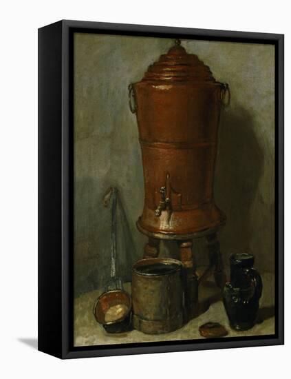 The Copper Drinking Fountain-Jean-Baptiste Simeon Chardin-Framed Premier Image Canvas