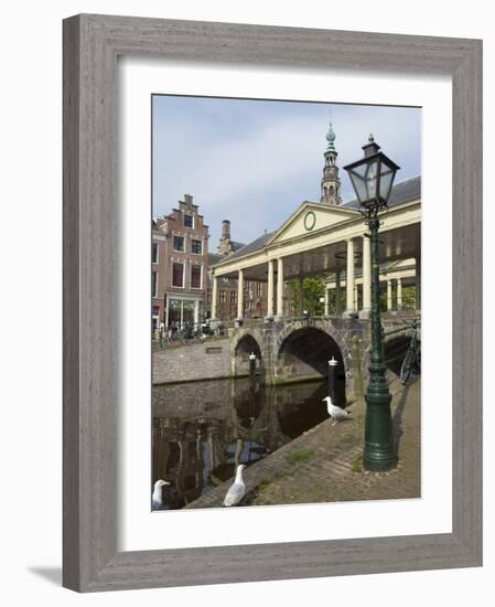 The Corn Bridge, Centre of the Old Town, Leiden, Netherlands, Europe-Ethel Davies-Framed Photographic Print