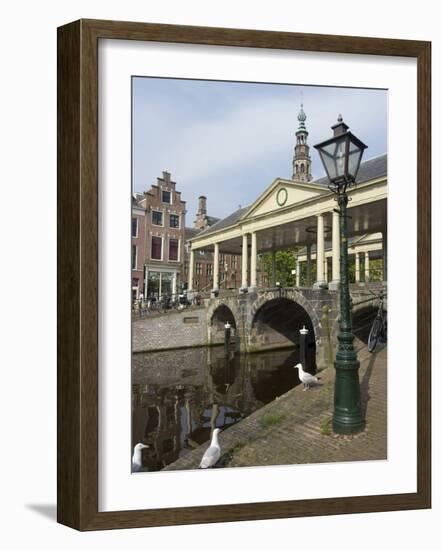 The Corn Bridge, Centre of the Old Town, Leiden, Netherlands, Europe-Ethel Davies-Framed Photographic Print