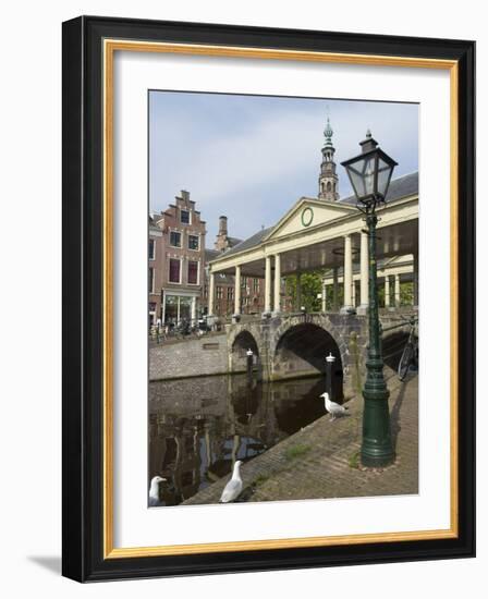 The Corn Bridge, Centre of the Old Town, Leiden, Netherlands, Europe-Ethel Davies-Framed Photographic Print