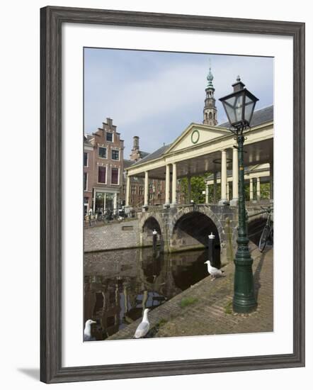 The Corn Bridge, Centre of the Old Town, Leiden, Netherlands, Europe-Ethel Davies-Framed Photographic Print