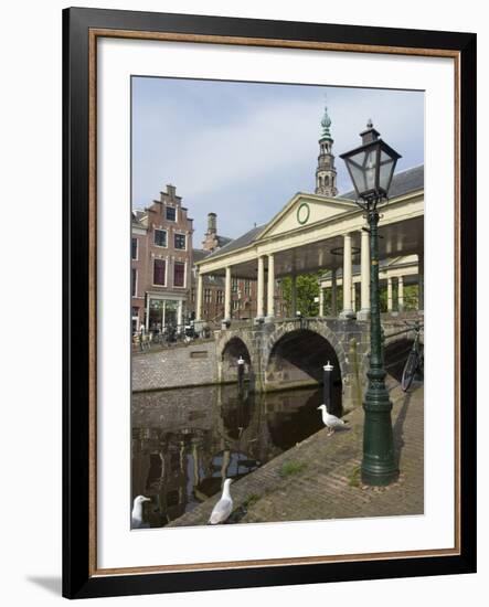 The Corn Bridge, Centre of the Old Town, Leiden, Netherlands, Europe-Ethel Davies-Framed Photographic Print