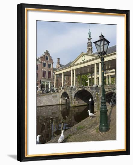 The Corn Bridge, Centre of the Old Town, Leiden, Netherlands, Europe-Ethel Davies-Framed Photographic Print