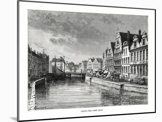 The Corn Quay, Ghent, Flanders, Belgium, 1879-Charles Barbant-Mounted Giclee Print