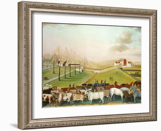 The Cornell Farm, 1848-Edward Hicks-Framed Art Print