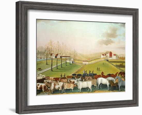 The Cornell Farm, 1848-Edward Hicks-Framed Art Print