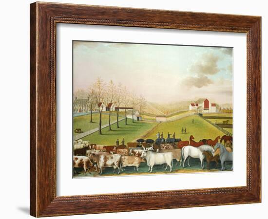 The Cornell Farm, 1848-Edward Hicks-Framed Art Print