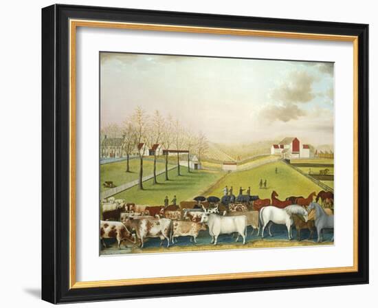 The Cornell Farm, 1848-Edward Hicks-Framed Giclee Print