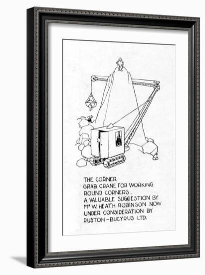 The Corner Grab Crane-William Heath Robinson-Framed Premium Giclee Print