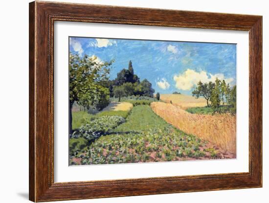 The Cornfield (Near Argenteuil)-Alfred Sisley-Framed Giclee Print