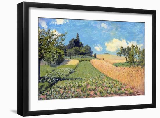 The Cornfield (Near Argenteuil)-Alfred Sisley-Framed Giclee Print