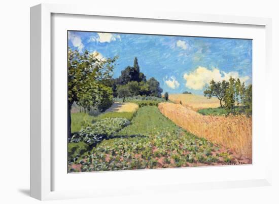 The Cornfield (Near Argenteuil)-Alfred Sisley-Framed Giclee Print