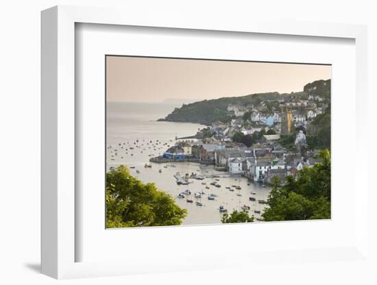 The Cornish Town of Fowey on the Fowey Estuary, Cornwall, England. Summer-Adam Burton-Framed Photographic Print